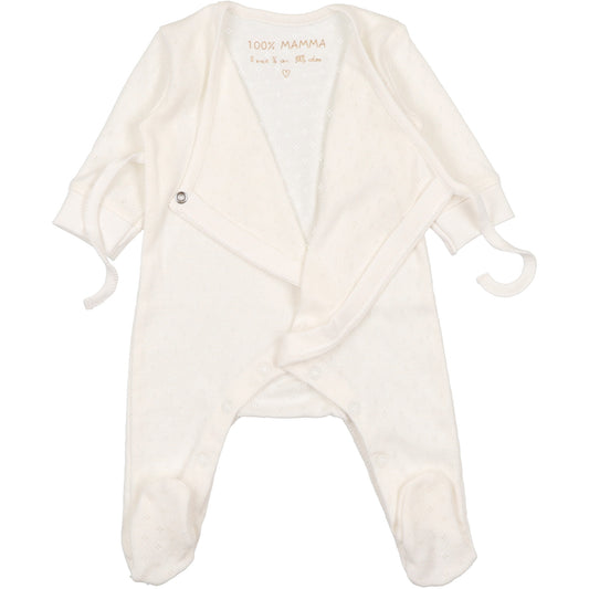 Tutina tessuto traforato Bianca