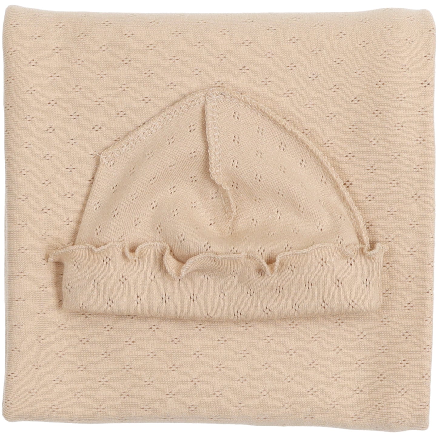 coperta-e-cappellino-per-neonati-ideale-per-la-clinica-colore-neutro-in-cotone-traforato