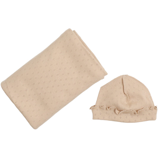 coperta-e-cappellino-per-neonati-ideale-per-la-clinica-colore-neutro-in-cotone-traforato